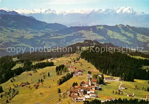 AK / Ansichtskarte Sulzberg_Vorarlberg Panorama Blick gegen Schweizer Berge Fliegeraufnahme Sulzberg Vorarlberg