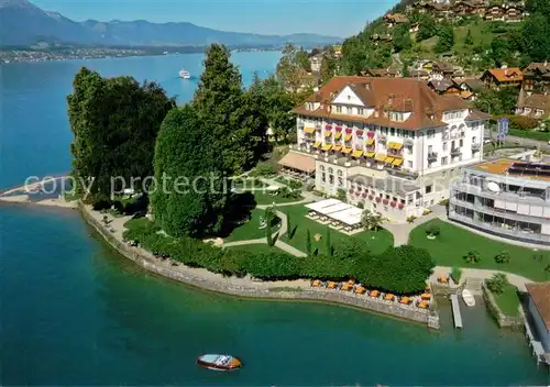 AK / Ansichtskarte Gunten Parkhotel Gunten am Thunersee Fliegeraufnahme Gunten