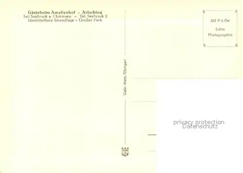 AK / Ansichtskarte Arlaching Gaesteheim Amalienhof Arlaching