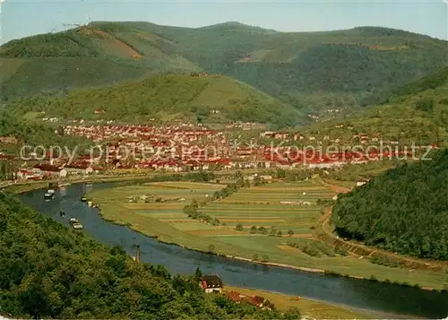 AK / Ansichtskarte Eberbach_Neckar Panorama Neckartal Eberbach Neckar