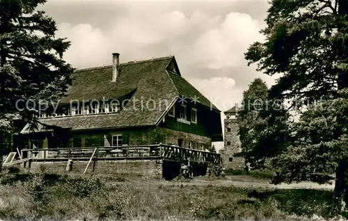 AK / Ansichtskarte Loffenau_Bad_Herrenalb Hoehengasthaus Teufelsmuehle Jugendwanderheim Aussichtsturm Schwarzwald Loffenau_Bad_Herrenalb