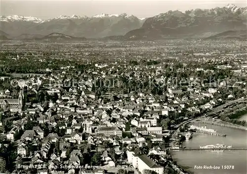 AK / Ansichtskarte Bregenz_Vorarlberg Panorama Blick gegen Schweizer Berge Bregenz Vorarlberg