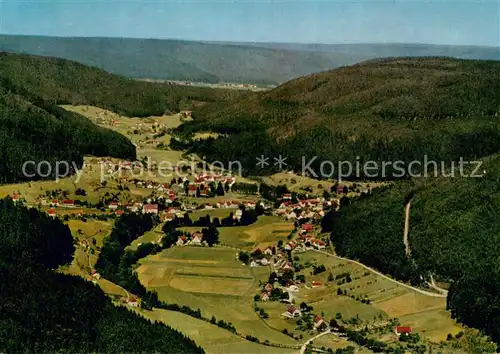 AK / Ansichtskarte Enzkloesterle Fliegeraufnahme mit Gompelscheuer im Enztal Enzkloesterle