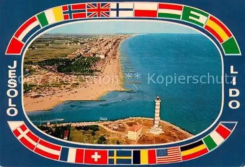 AK / Ansichtskarte Jesolo_Lido Fliegeraufnahme mit Leuchtturm Jesolo Lido