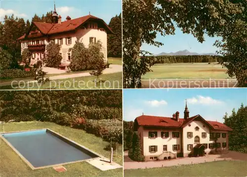 AK / Ansichtskarte Linden_Dietramszell Schullandheim Linden Pool Panorama Linden Dietramszell