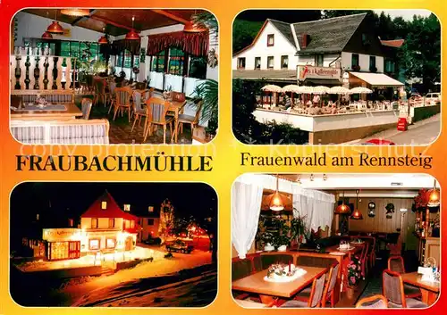 AK / Ansichtskarte Frauenwald_Thueringen Waldpension Eiscafe Fraubachmuehle am Rennsteig Frauenwald Thueringen