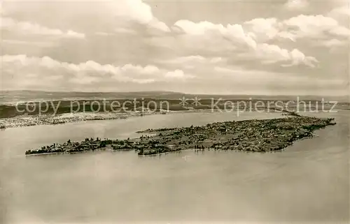 AK / Ansichtskarte Insel_Reichenau Fliegeraufnahme Bodensee ueberlingersee Insel Reichenau