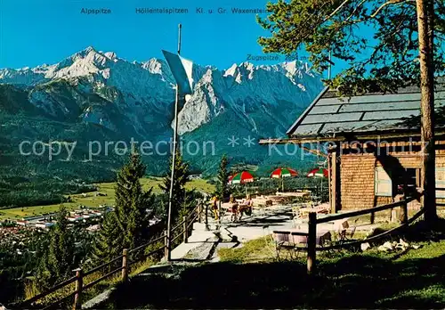 AK / Ansichtskarte St_Martin_Grasberg Bergwirtschaft mit Zugspitzgruppe St_Martin_Grasberg