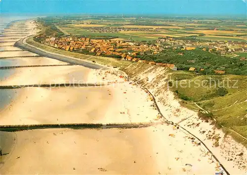 AK / Ansichtskarte Zoutelande Strand Kuestenort Fliegeraufnahme Zoutelande