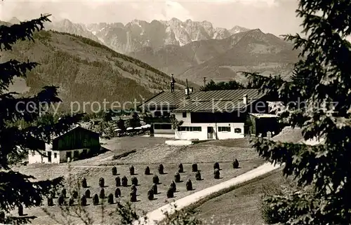 AK / Ansichtskarte Reit_Winkl Cafe Pension Glapfhof Alpenpanorama Reit_Winkl