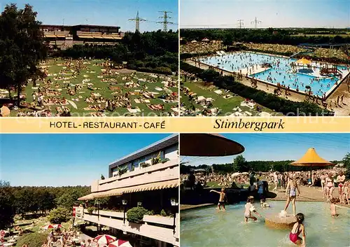 AK / Ansichtskarte Oer Erkenschwick Hotel Restaurant Cafe Stimbergpark Liegewiese Schwimmbad Strand Oer Erkenschwick