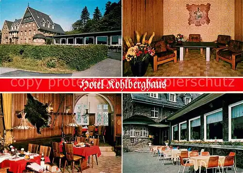 AK / Ansichtskarte Dahle_Altena Hotel Kohlberghaus Gastraeume Terrasse Dahle_Altena