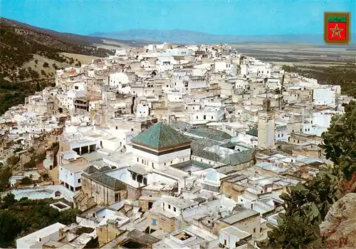 AK / Ansichtskarte Moulay_Idriss La Ciudad Santa Fliegeraufnahme Moulay_Idriss