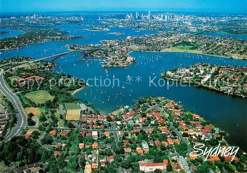 AK / Ansichtskarte Sydney_New_South_Wales Aerial view of Sydney Harbour from Gladesville Bridge to the Gap Sydney_New_South_Wales