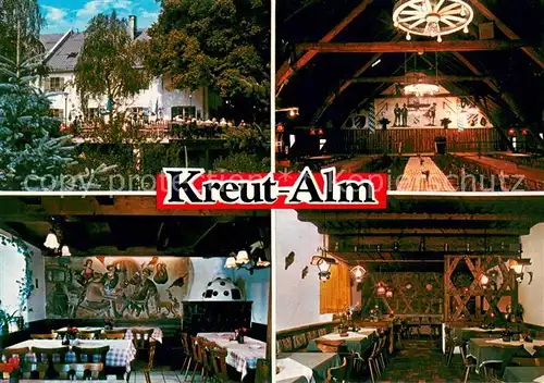 AK / Ansichtskarte Grossweil Alpengasthof Cafe Restaurant Kreut Alm Gastraum Festsaal Grossweil