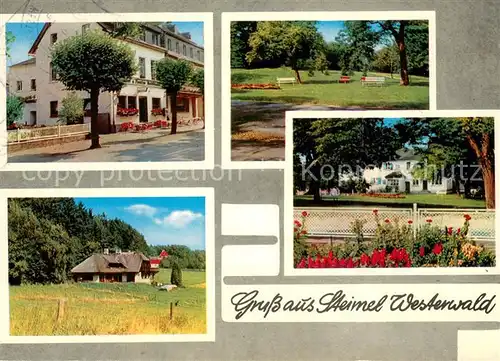 AK / Ansichtskarte Steimel_Altenkirchen_Westerwald Gasthof Pension Waldfrieden Park Landschaftspanorama Steimel_Altenkirchen