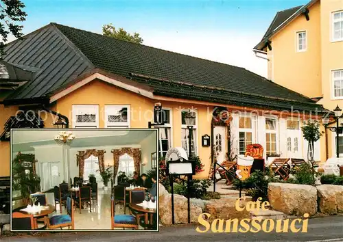 AK / Ansichtskarte Oberhof_Thueringen Cafe Sanssouci Gaststube Terrasse Oberhof Thueringen