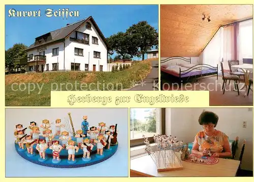 AK / Ansichtskarte Seiffen_Erzgebirge Herberge zur Engelwiese Pension und Kunstgewerbe Seiffen Erzgebirge