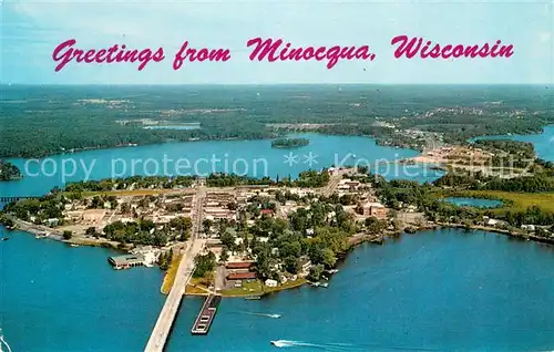 AK / Ansichtskarte Minocqua The Island City Air view 