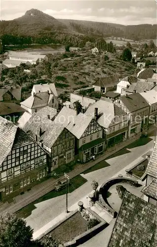 AK / Ansichtskarte Bad_Driburg Stadtbild mit Blick zur Iburg Bad_Driburg