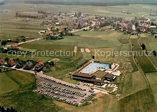 AK / Ansichtskarte Brand_Oberpfalz Geburtsort von Max Reger Freibad Fliegeraufnahme Brand Oberpfalz