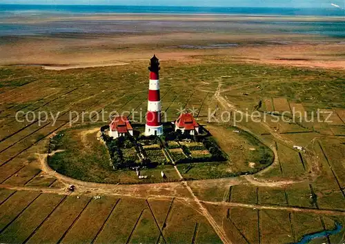 AK / Ansichtskarte Eiderstedt Westerhever Leuchtturm Fliegeraufnahme Eiderstedt