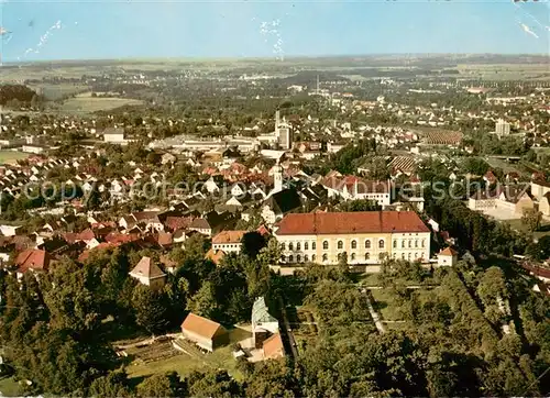 AK / Ansichtskarte Dachau Stadtpanorama mit Schloss Fliegeraufnahme Dachau