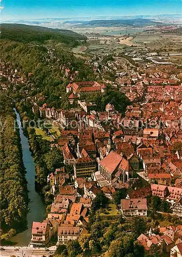 AK / Ansichtskarte Tuebingen Innenstadt Schlossberg mit Ammertal Fliegeraufnahme Tuebingen