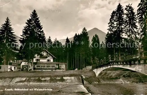 AK / Ansichtskarte Bad_Kreuth Batzenhaeusl mit Weissachbruecke Bad_Kreuth