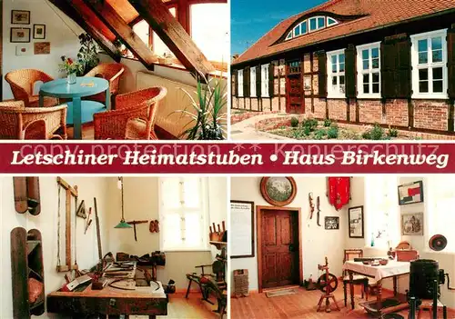 AK / Ansichtskarte Letschin Letschiner Heimatstuben Haus Birkenweg Gaststube Arbeitszimmer Letschin