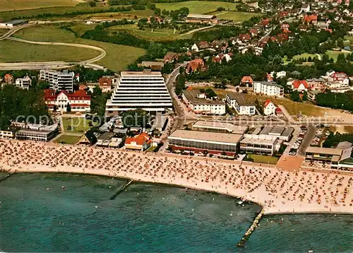 AK / Ansichtskarte Groemitz_Ostseebad Das Bad der Sonnenseite Fliegeraufnahme Groemitz_Ostseebad