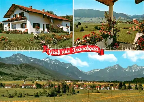 AK / Ansichtskarte Trauchgau Haus Bergblick Panorama Trauchgau