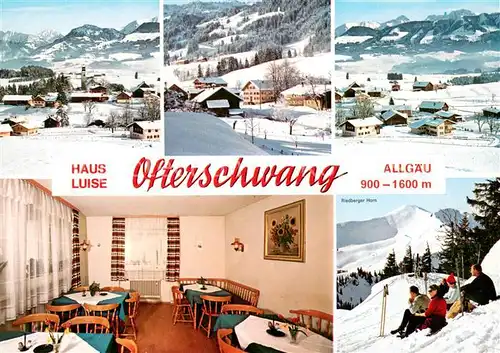 AK / Ansichtskarte Ofterschwang Panorama Haus Luise Gaststube Riedberger Horn Ofterschwang