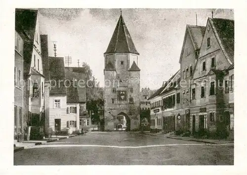 AK / Ansichtskarte Aichach Hauptstrasse mit Unterem Tor Aichach