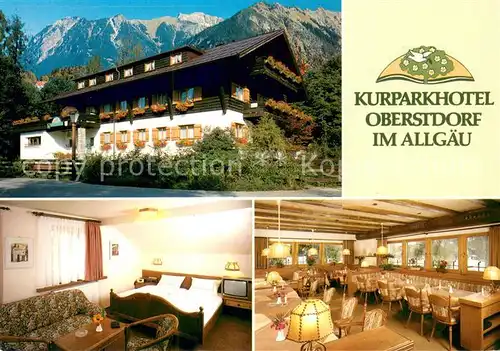 AK / Ansichtskarte Oberstdorf Kurparkhotel Oberstdorf Zimmer Gaststube Oberstdorf