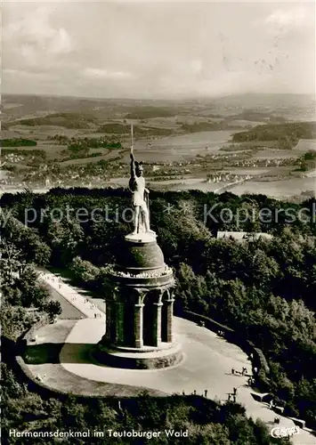 AK / Ansichtskarte Teutoburgerwald Hermannsdenkmal Fliegeraufnahme Teutoburgerwald