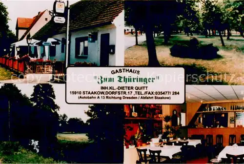 AK / Ansichtskarte Staakow_Niederlausitz Gasthaus Zum Thueringer Park Gaststube Staakow_Niederlausitz