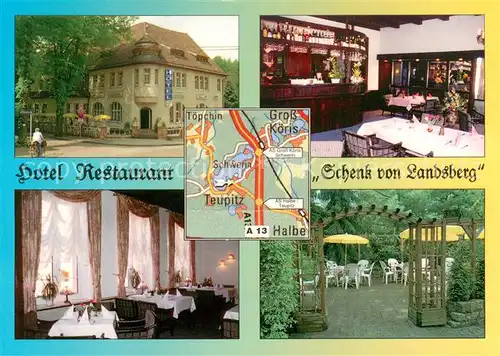 AK / Ansichtskarte Teupitz Hotel Restaurant Schenk von Landsberg Gastraeume Terrasse Teupitz