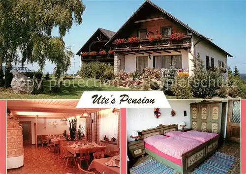 AK / Ansichtskarte Georgenberg_Oberpfalz Utes Pension Gaststube Zimmer Georgenberg Oberpfalz