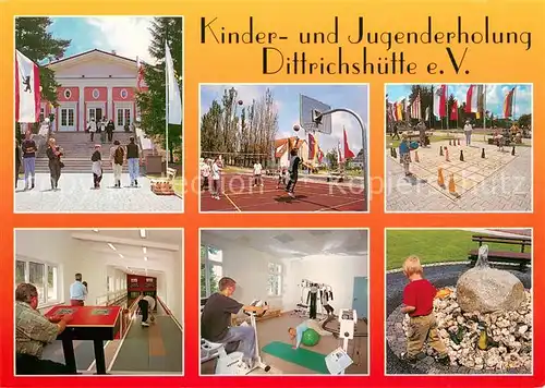 AK / Ansichtskarte Dittrichshuette Kinder und Jugenderholung Dittrichshuette Omnisport Gartenschach Kegelbahn Fitness Brunnen Dittrichshuette