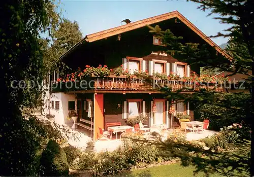 AK / Ansichtskarte Ruhpolding Gaestehaus Pension Haus Helika Terrasse Ruhpolding