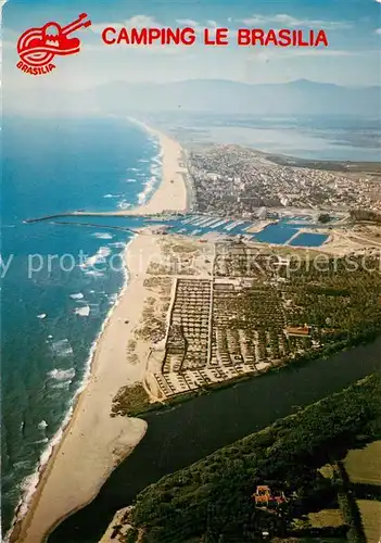 AK / Ansichtskarte Canet_Plage Camping Le Brasilia vue aerienne Canet_Plage