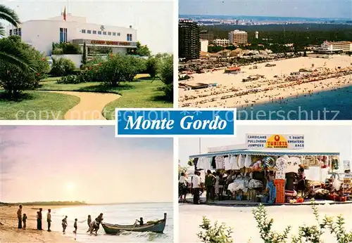 AK / Ansichtskarte Monte_Gordo Casino Souvenirs Strand Algarve Fliegeraufnahme Monte Gordo