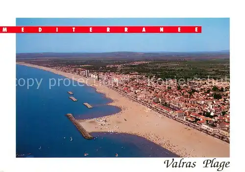 AK / Ansichtskarte Valras Plage Au bord de la Mediterranee Vue aerienne Valras Plage