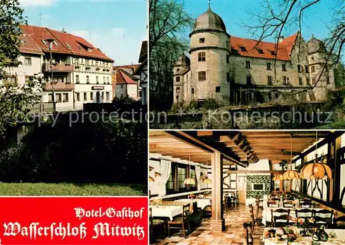 AK / Ansichtskarte Mitwitz Hotel Gasthof Wasserschloss Mitwitz Gastraum Mitwitz