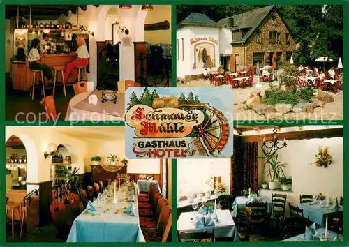 AK / Ansichtskarte Burgen_Mosel Gasthaus Hotel Schmausemuehle Bar Gastraeume Terrasse Burgen Mosel