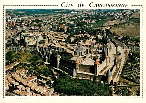 AK / Ansichtskarte Carcassonne Vue aerienne de la cite Carcassonne