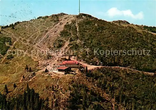 AK / Ansichtskarte Arberschutzhaus und Bergstation Fliegeraufnahme Arberschutzhaus