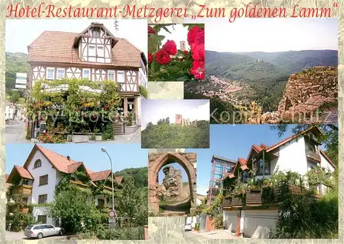 AK / Ansichtskarte Ramberg Hotel Restaurant Metzgerei Zum goldenen Lamm Landschaftspanorama Ramberg