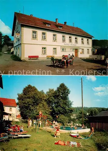 AK / Ansichtskarte Steinbach_Marktleugast Kinderparadies Gasthof Steinbach Kutschfahrten Kinderspielplatz Steinbach_Marktleugast